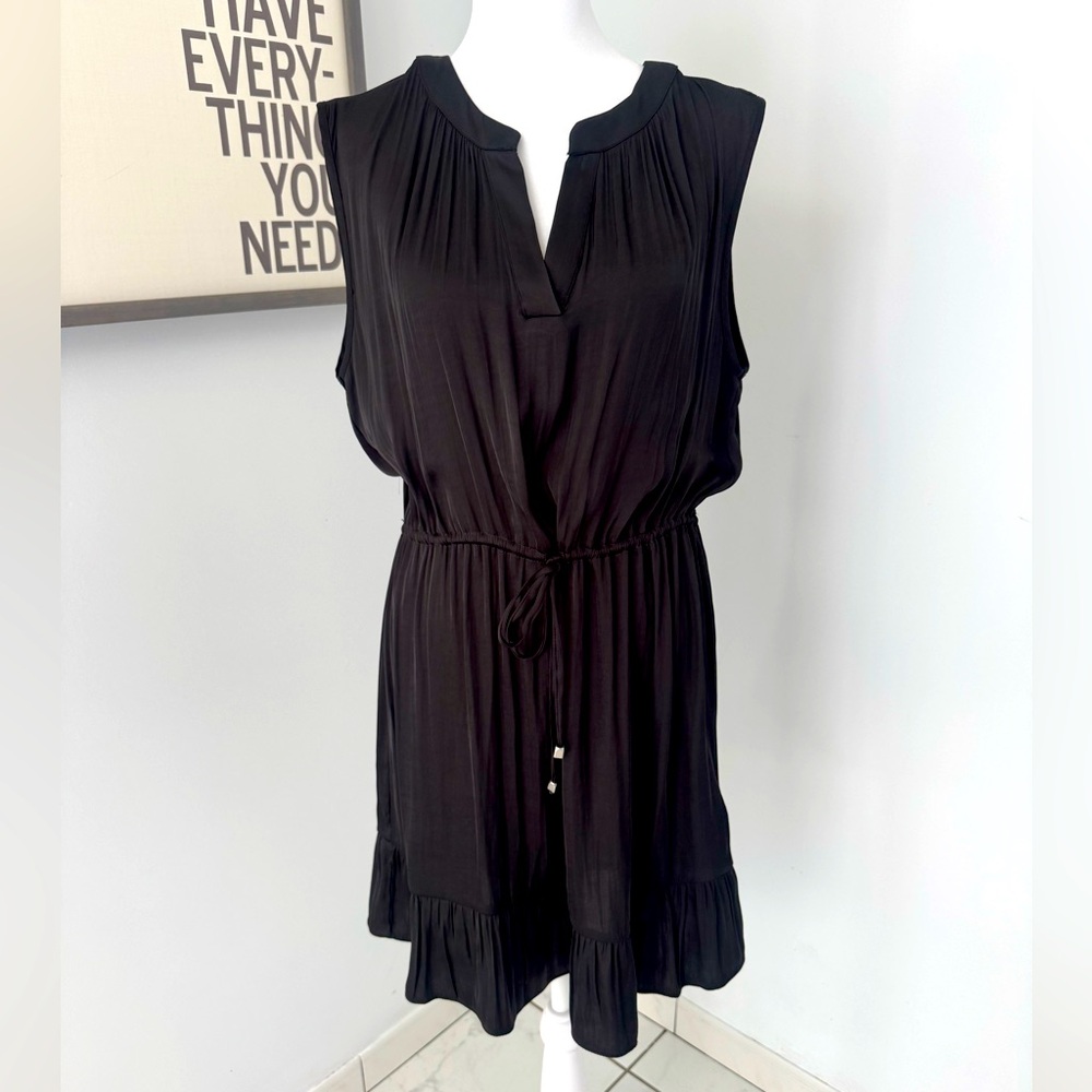 NWT Rachel Zoe Black Satin Dress Size M
